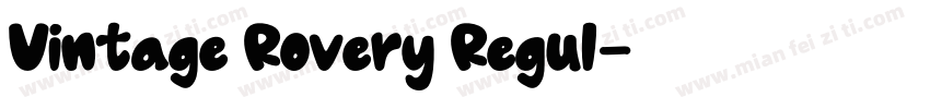 Vintage Rovery Regul字体转换